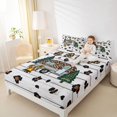 thumbnail image 3 of Manfei Leopard Print Camper Bed Sheets,Rustic Farmhouse Cabin Full Size Sheets,Brown,4pcs,1 Flat Sheet, 1 Fitted Sheet and 2 Pillowcases, 3 of 6
