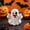 A, variant on Cute Halloween Ghost Figurine, Mini White Resin Ghost Statue with Playful Expressions, Adorable Spooky Desktop Decor for Shelf Desk Office Home Party