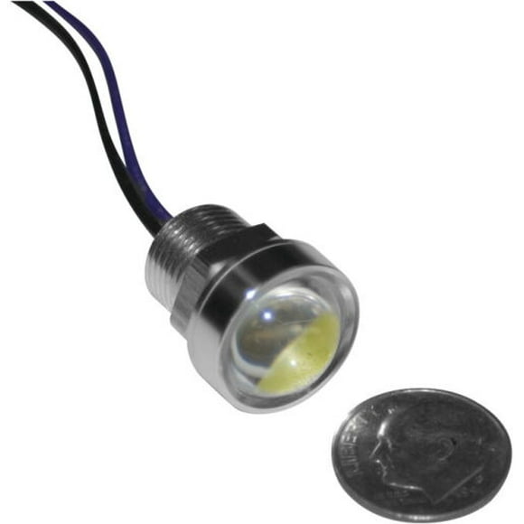 Letric Lighting Co. Royal Flush 9/16in. OD. G2 LED, Polished with White/Amber/Off Switchback (3 Wire)
