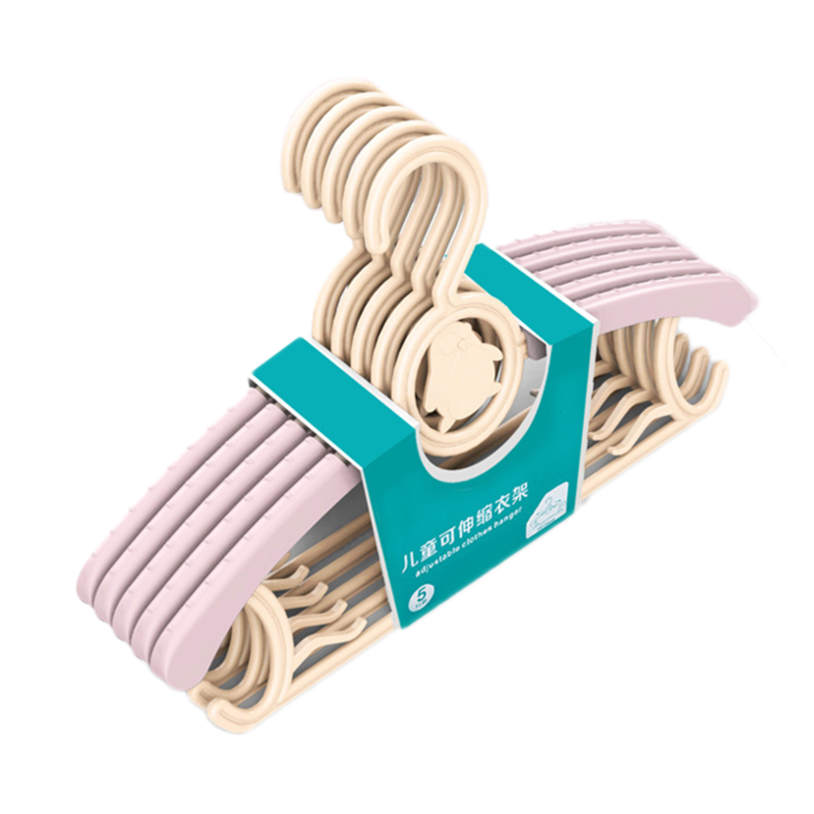 Baiwo 5Pcs Clothing Hangers Telescopic SkidProof Ecofriendly Baby