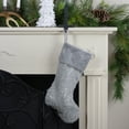 thumbnail image 2 of Northlight 20" Gray and Silver Faux Fur Christmas Stocking, 2 of 4