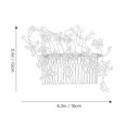 thumbnail image 2 of Bamboohart 1Set Decorative Hair Comb Silver Flower Shape Plastic And Metal For Wedding, 2 of 8