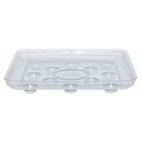 Curtis Wagner Clear Carpet Saver Heavy Duty Square Plant Saucer, 16"