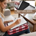 thumbnail image 5 of Haosy Accordion File Organizer Zipper Binder 500 Sheet 6-Tab Expanding File Folder Multi-Pocket 1.2 Inch 3 Ring Red and White Checkered, 5 of 7