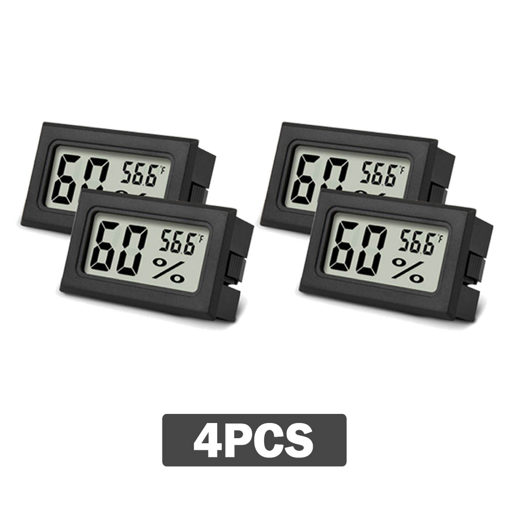 4Pack Mini Digital Thermometer Hygrometer Meters Gauge Indoor Large