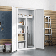 thumbnail image 3 of Magshion Metal Storage Cabinet with Locking Door, 72" Garage Storage Cabinet with 5 Adjustable Shelves, Steel Lockable File Cabinet for Office Home, White, 3 of 10