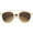 Matte Gold-Tortoise / Amber, variant on sunglassLA - Modern Fashion Matte Metal Frame Double Bridge Pantos Aviator Sunglasses - 55mm