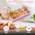 thumbnail image 3 of Purple 2 Pack 1-cup/125ml Silicone Freezer Tray Meal Prep & Food Storage, 3 of 7