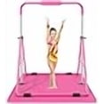thumbnail image 3 of Safly Fun Expandable Gymnastics Bars Junior Training Bar Gymnastic Folding Horizontal Bars with Mat for Kids(Pink+Mat), 3 of 4