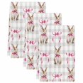 thumbnail image 2 of Easter Kitchen Towels Set of 3, Spring Pink Bow Rabbit Grey White Gingham Plaid Absorbent Dish Towels for Kitchen, Microfiber Hand Towel, Quick Drying Tea Towel for Cleaning Decorative Dishcloths, 2 of 7