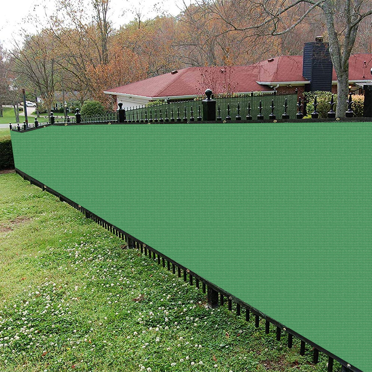 4' 5' 6' 8' Tall Black/Green Fence Windscreen Privacy Screen Cover Fabric Mesh 