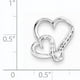 Pendentif en Forme de Coeur Double en Argent 925 Plaqué Rhodium – image 2 sur 2