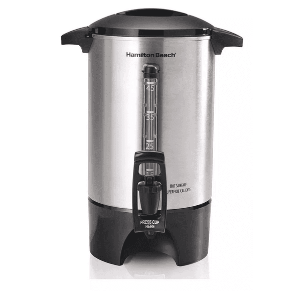 Cafetera Urna Para 45 Tazas Hamilton Beach, Color Gris