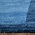 thumbnail image 2 of Safavieh Himalaya Lexine Solid Wool Area Rug, Light Blue/Dark Blue, 8' x 8' Square, 2 of 6