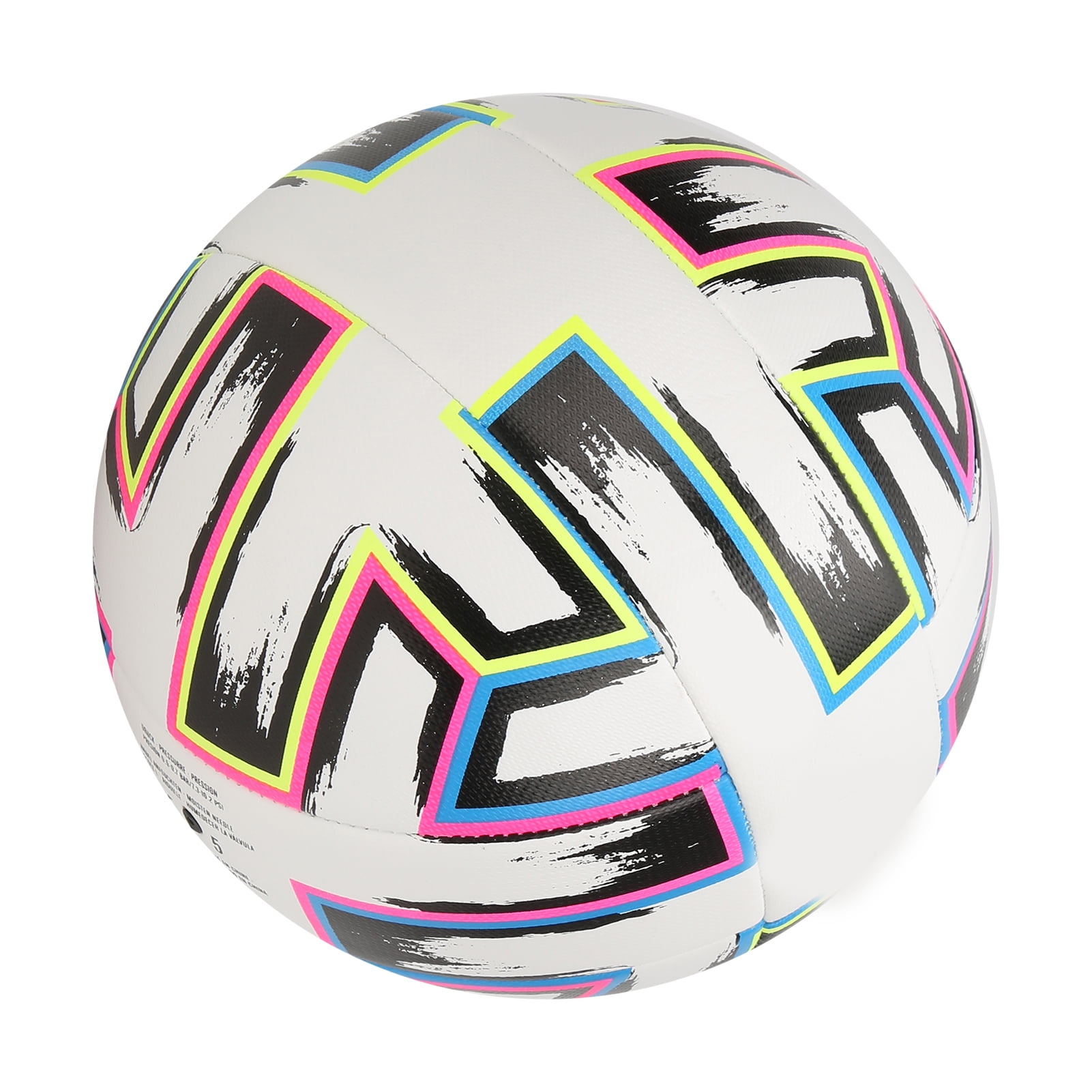 YAHHU Standard Size 5 Soccer Ball PU Leather All-Weather Match Training Football (8.65 inches / 22 cm) for Outdoor and Futsal