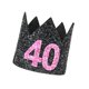 thumbnail image 5 of KAKOWELY Sombreros de corona para adultos con purpurina para fiesta de cumpleaños número 40, mini sombreros, decoraciones para fiestas de cumpleaños, accesorios - Estilo E, 5 of 5