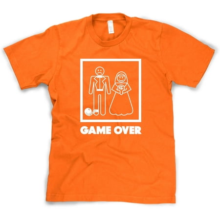 Mens Game Over T shirt Funny Wedding T shirts Humor Bachelor Party Novelty Tees