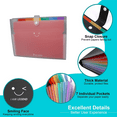thumbnail image 3 of New checkerboard style organ bag a4 single New 7 grid 13 style organ folder - White, 3 of 5