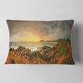 thumbnail image 2 of Designart Sunrise at Romantic Beach at Sri Lanka - Landscape Printed Throw Pillow - 12x20, 2 of 5