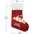 thumbnail image 2 of GZHJMY Christmas Santa Claus Christmas Stockings 1PCS, Large Xmas Stockings Gift Decorations and Party Supplies,Used for Fireplace Decoration Socks Christmas Tree Decoration, 2 of 7