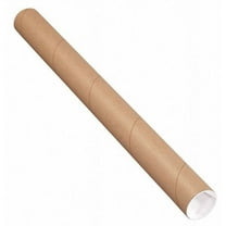 Partners Brand Mailing Tubes with Caps, 2" x 20", Kraft, PK50 P2020K