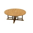 thumbnail image 2 of Grade-A Teak Dining Set: 6 Seater 7 Pc: 72" Round Table And 6 Leveb Stacking Arm Chairs Outdoor Patio WholesaleTeak #WMDSWVm, 2 of 4