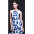 thumbnail image 3 of Bimba Tie-Dye Women Round Neck Printed Evening PartyÂ&nbsp;DressÂ&nbsp;Sleeveless Gown-Large, 3 of 5