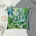 thumbnail image 2 of Shiartex  Throw Pillow Covers Tropical Watercolor Artistic Modern Green Palm Leaf Decorative Pillow Cases Home Decor Standard Square Summer White Pillowcases White, 2 of 5
