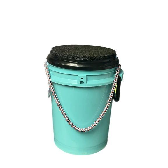 5 Gallon ISmart Bucket Rope Handle with Padded Seat (Aqua)