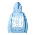 thumbnail image 2 of Mens Jesus Hoodie Fall Retro Letter Print Lightweight Long Sleeve Slouchy Hooded Sweatshirt with Pocket Street Style Mens Hoodies Pullover, 2 of 4