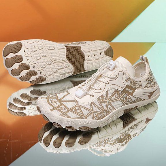 Men's Quick-Dry Water Shoes, Lightweight Non-Slip Barefoot Beach Hiking Shoes for Swimming Fishing Surfing Outdoor Fitness and Amphibious Sports