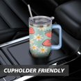 thumbnail image 7 of 40 oz Tumbler Strawberry with Handle Stainless Steel Travel Mug Leak Resistant Travel Cups Car Cup Holder Friendly for Travel Commuting, 7 of 7