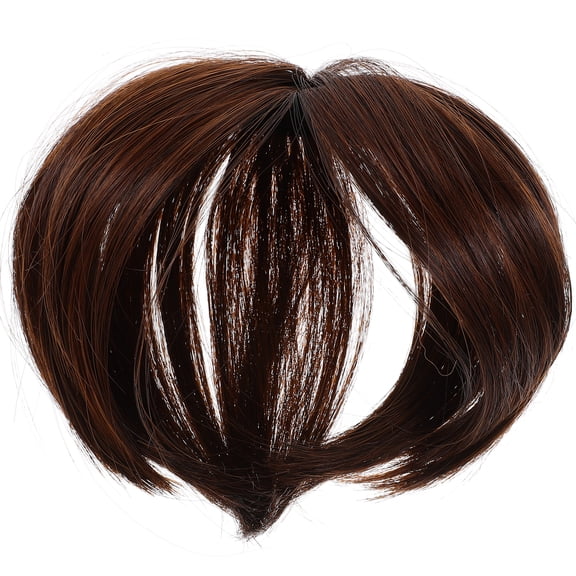 Nicehomfit Brown Clip-In Hair Topper for Women, Synthetic Chemical Fiber Hairpiece, 1 Piece, Natural Look Hair Extension