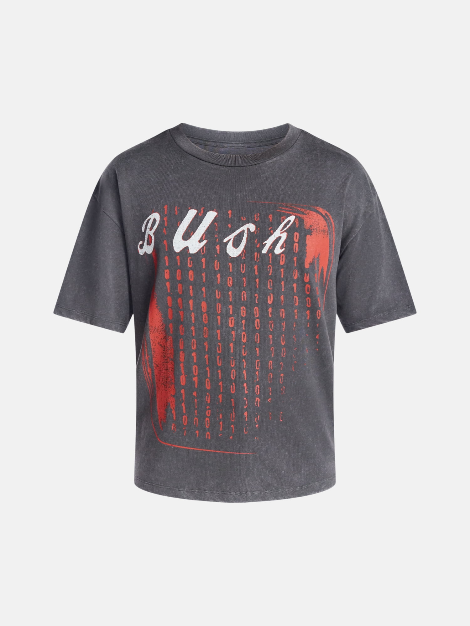 Bush Men's Mineral Wash Boxy Fit Front and Back Graphic Tee Shirt, Sizes XS-4XLT