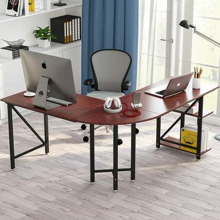 Large L Shaped Desk Tribesigns Modern Corner Computer Desk Study