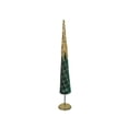 thumbnail image 1 of Green Velvet Standing Cone Tree With Gold Tip (L)), 1 of 1