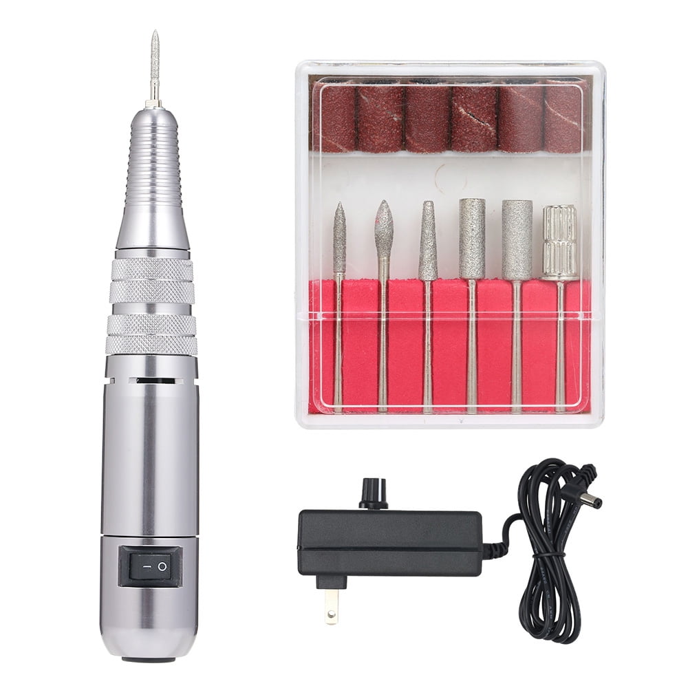 Electric Nail Drill Set with Nail Drill Bits & Sand Bands Portable Nail
