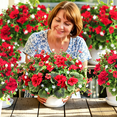thumbnail image 2 of Scidweet Artificial Geraniums Flowers for Outdoors, 10 Bundles Mixed Fake Silk Flowers Plastic Flowers for Summer Indoors Table Garden Porch Decor, 2 of 6