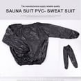 thumbnail image 4 of Sonducket Chándal de PVC grueso negro para trabajo pesado, traje de Sauna para el sudor, para gimnasio, ejercicio físico, quemagrasas, pérdida de peso, Ropa Deportiva, Zapatos No. 4 Sonducket OD009655-04, 4 of 6