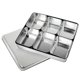 thumbnail image 1 of Caja de especias de acero inoxidable 304, organizador de condimentos de múltiples compartimentos de estilo japonés, ideal para cocina y uso comercial, 1 of 5
