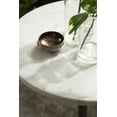 thumbnail image 7 of Kate and Laurel Tira Round Side Table, 14 x 14 x 24, White and Gray, Decorative Pedestal Style End Table for Use as a Bedroom Nightstand or Living Room Accent, 7 of 7