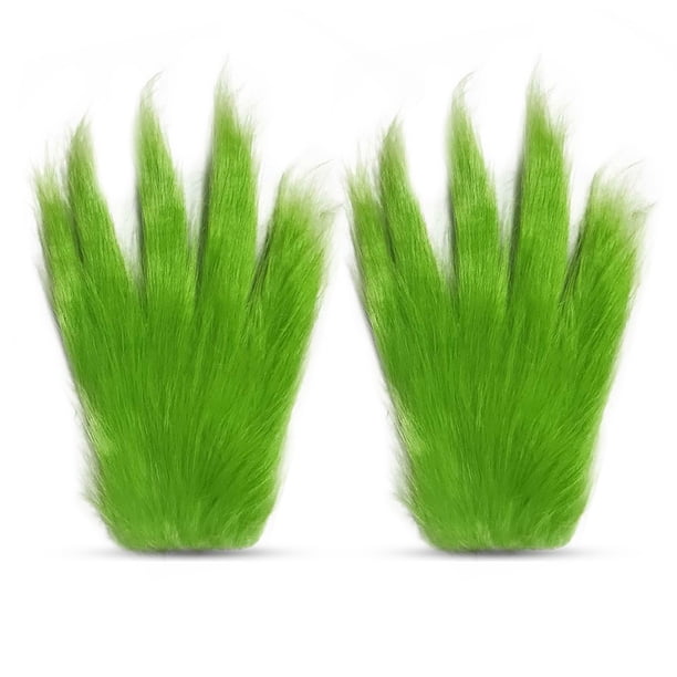 Moyic 1 par de guantes de felpa, guantes de Navidad, Halloween, fiesta de lujo, accesorios de Cosplay, decoración de Navidad, guantes para hombres, Kits de decoración para fiestas Moyic HA008518-00B