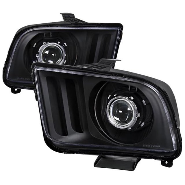SpecD Tuning LHP-MST05JM-RS 05-09 Ford Mustang Retro Projector Headlights - Black