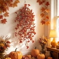 thumbnail image 4 of MMJ 4 Pack Artificial Morning Glory Hanging Vine Wall Decor Faux Flower Garland Fall Home Outdoor 29.92in, 4 of 6