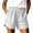 White, variant on Women's Walking Shorts Casual Elastic Waist Slim Workout Breathable Ladies Short Pant With Pocket Size S-3XL