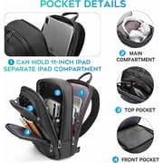 BANGE Unisex 11-Inch Separate Compartment Crossbody Bag, Lightweight Waterproof Commuter Bag(Black)