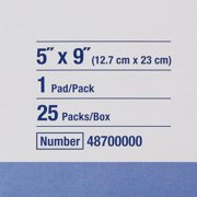 Sorbalux ABD Pad, Sterile, 1-Ply Abdominal Pad, 5 in x 9 in, 25 Count, 1 Pack