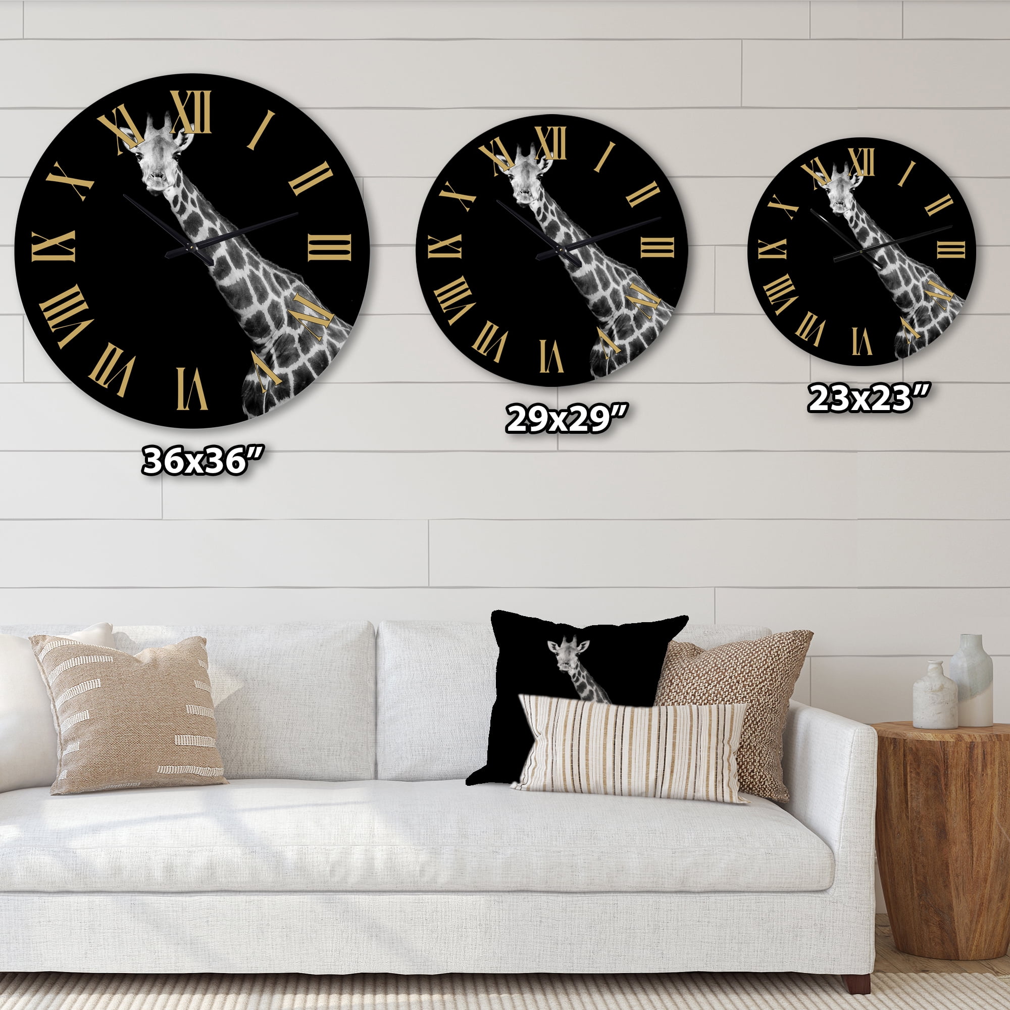 Designart 1 in Quartz Farmhouse Wall Clock