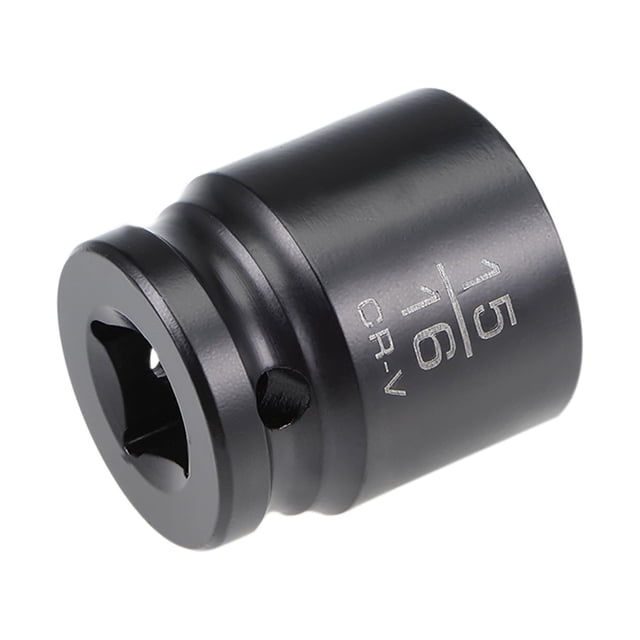 Zócalo de impacto poco profundo de 1/2" de conducción por 15/16", Cr-V, 6 puntos