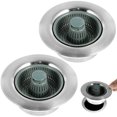 thumbnail image 2 of 2Pcs Évier de Cuisine Drain Filtre Évier en Métal Filtre Résistant à la Chaleur Évier Bouchon Anti-Clog Résidu Alimentaire Filtre Receveur Alimentaire Panier Réutilisable pour Évier de Cuisine, 2 of 11
